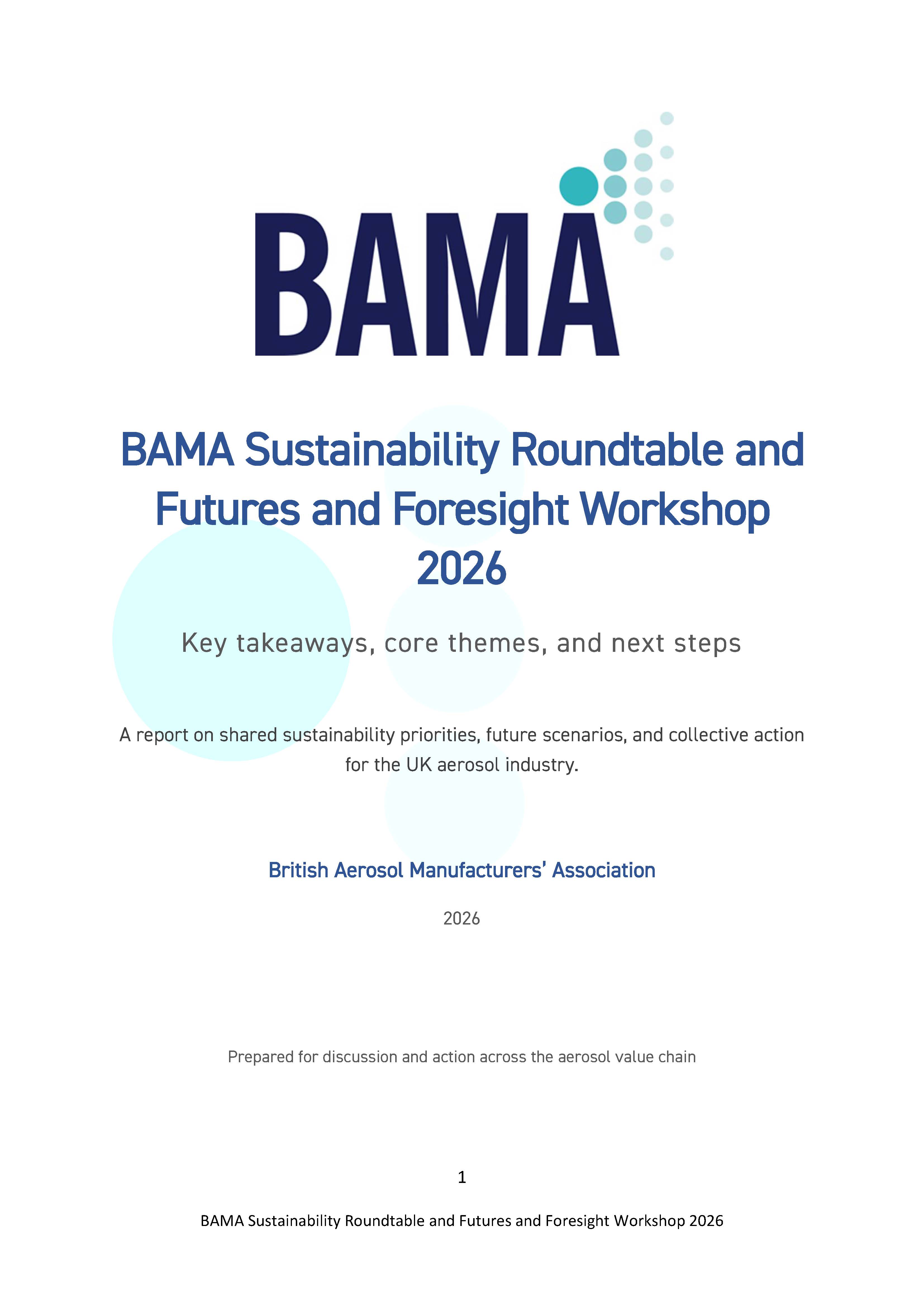 Sustainability Meeting Report